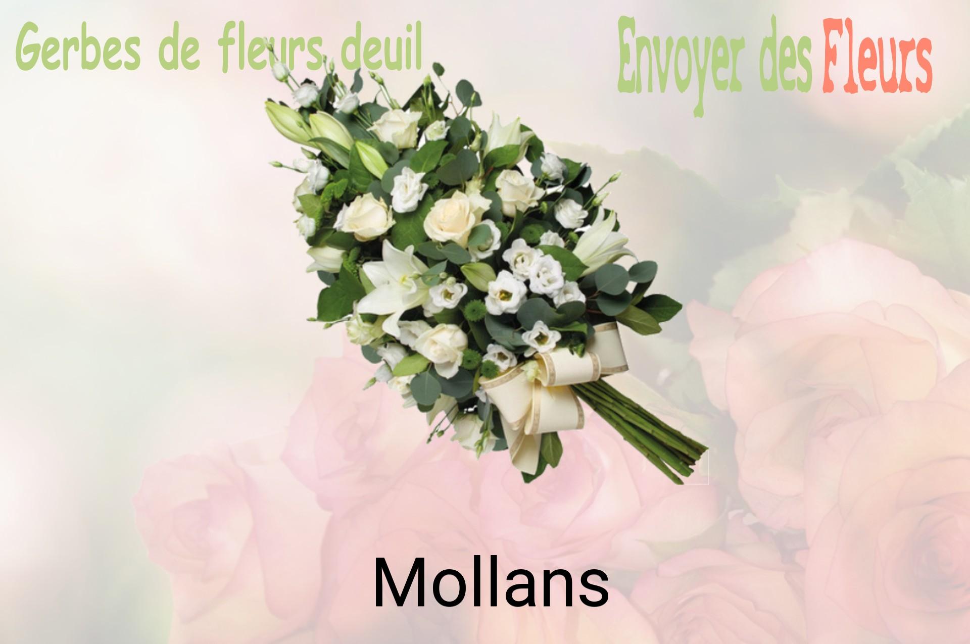 Gerbe de fleurs de deuil livrée à Mollans